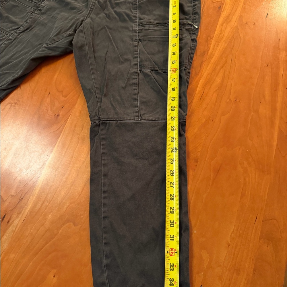 Supplies by Unionbay Skinny Cargo Pants 16 33W Charcoal Gray Zip Pocket Stretch - Picture 11 of 15
